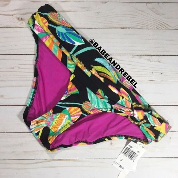 TRINA TURK 20th Anniversary Colorful Halter Tankini and Hipster Bikini Size 4 - Picture 6 of 7